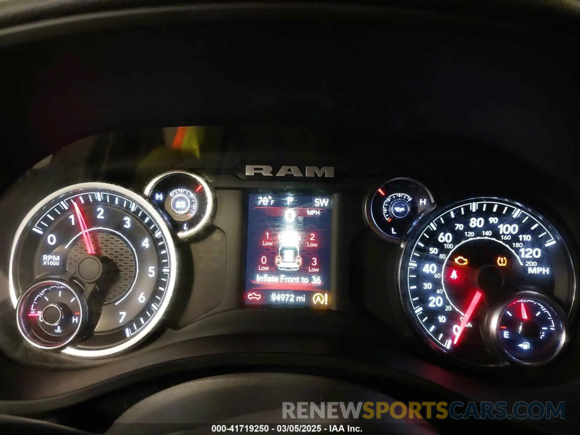 7 fotografías del automóvil dañado 1C6RRFFG6MN621716 RAM 1500 2021