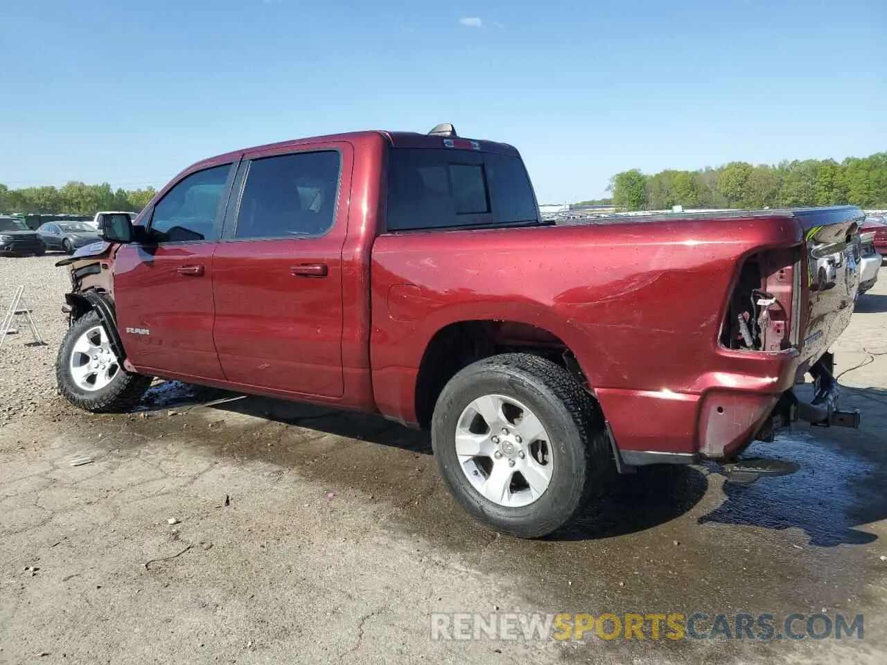 2 fotografías del automóvil dañado 1C6RRFFG8MN610491 RAM 1500 2021