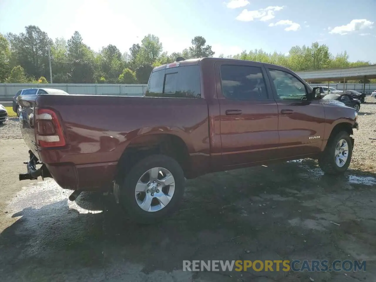 3 fotografías del automóvil dañado 1C6RRFFG8MN610491 RAM 1500 2021