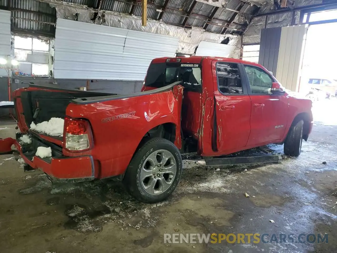 3 fotografías del automóvil dañado 1C6SRFBT1MN798825 RAM 1500 2021