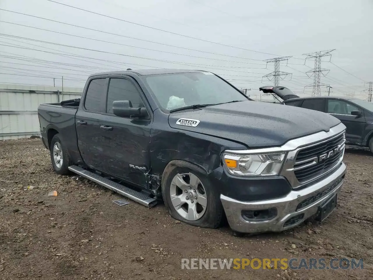 4 fotografías del automóvil dañado 1C6SRFBT4MN622318 RAM 1500 2021