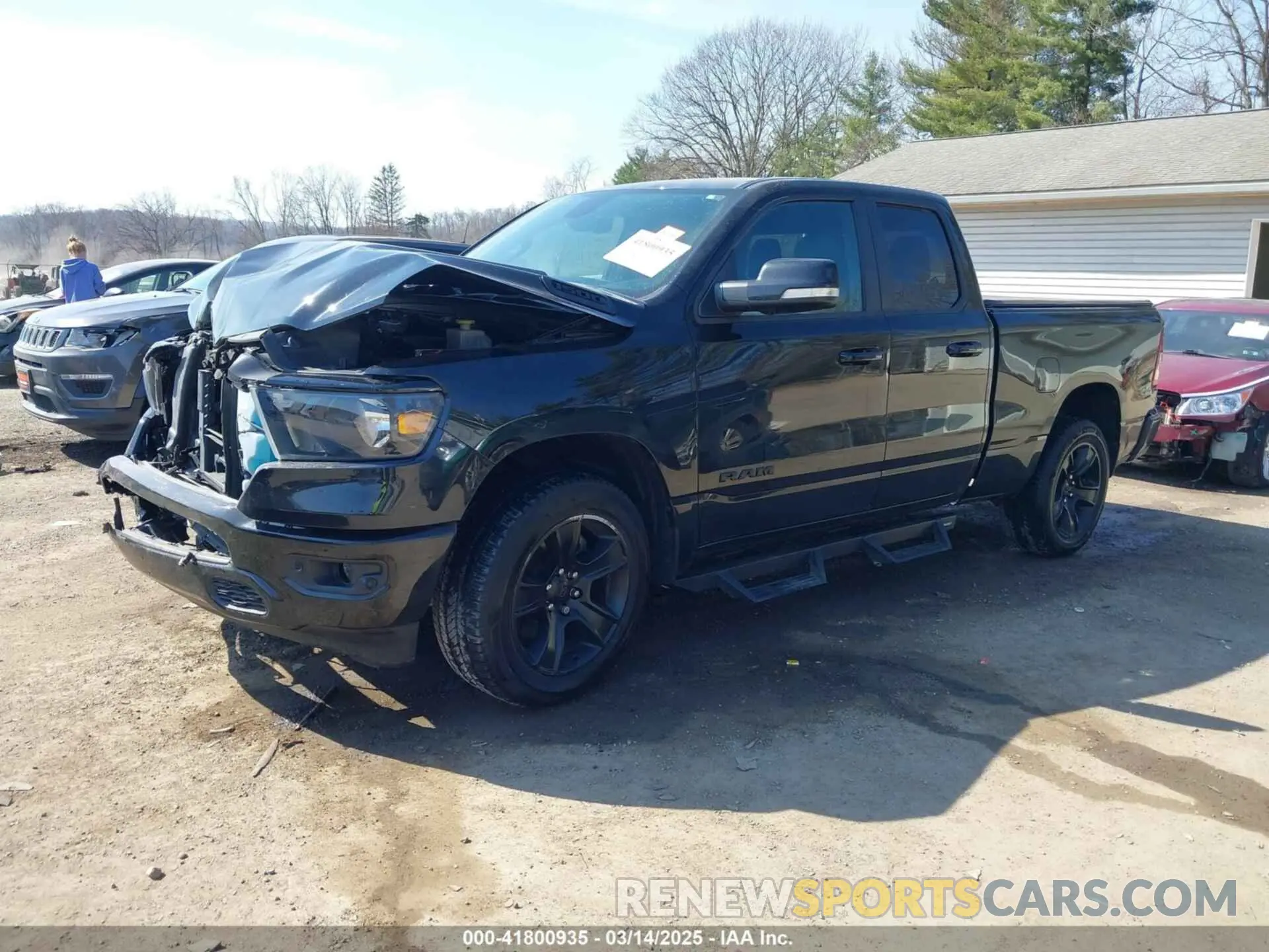 2 fotografías del automóvil dañado 1C6SRFBT4MN814080 RAM 1500 2021