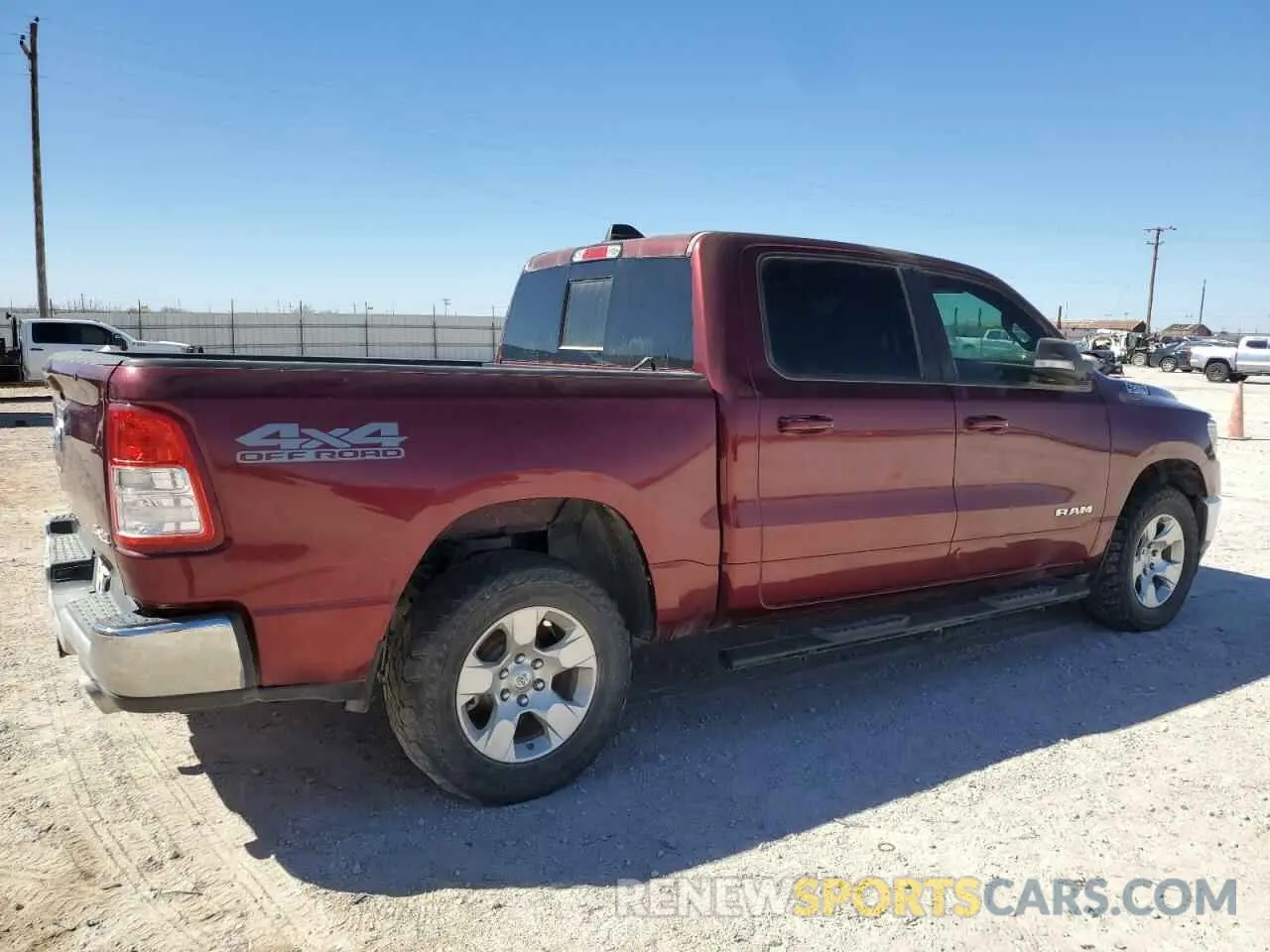 3 fotografías del automóvil dañado 1C6SRFFM8MN706144 RAM 1500 2021