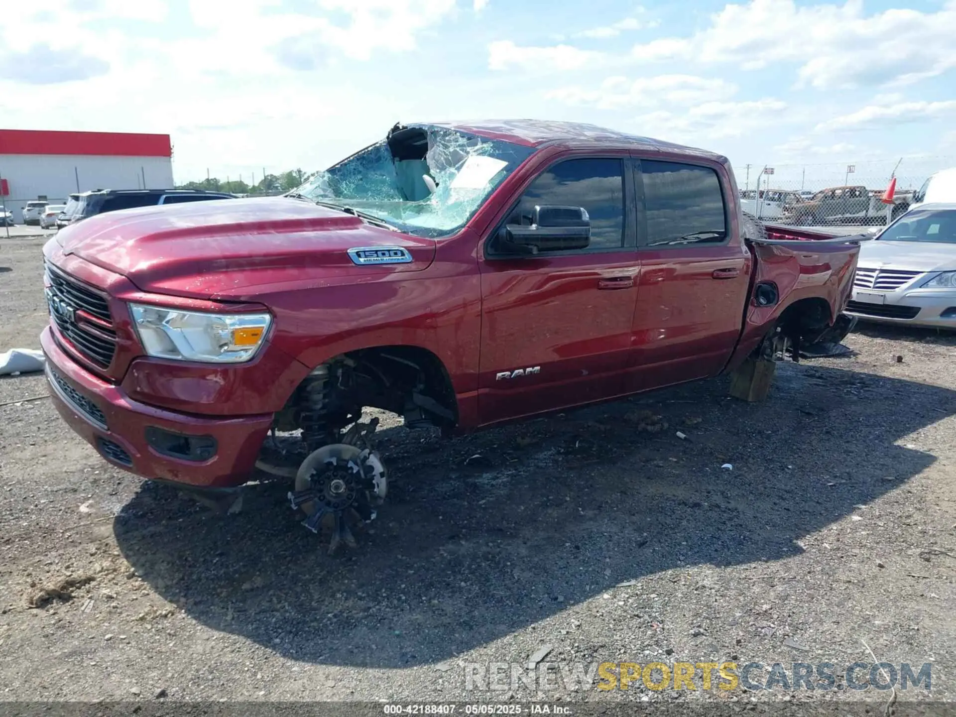 2 fotografías del automóvil dañado 1C6SRFFT4MN808354 RAM 1500 2021