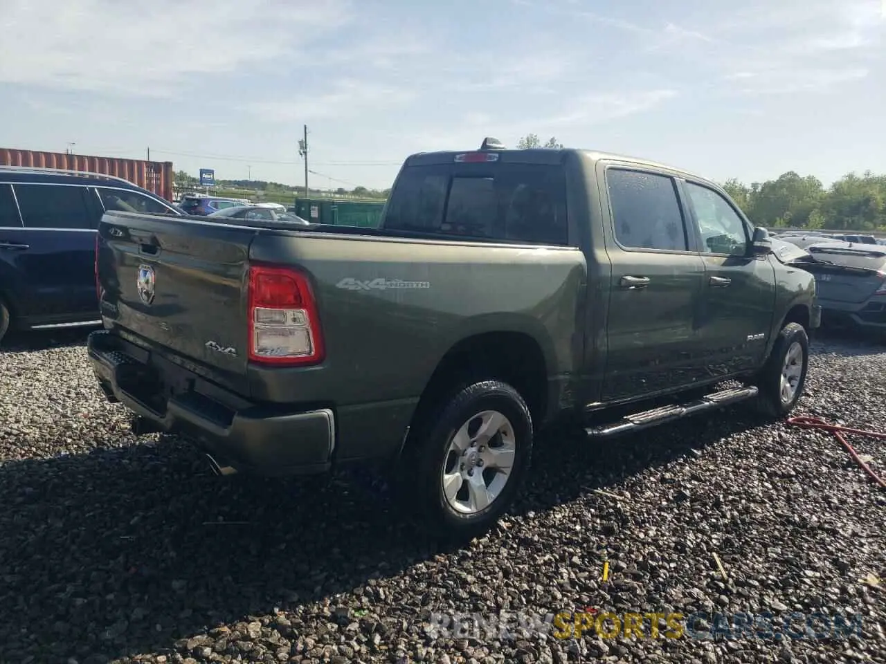 3 fotografías del automóvil dañado 1C6SRFFT8MN504931 RAM 1500 2021