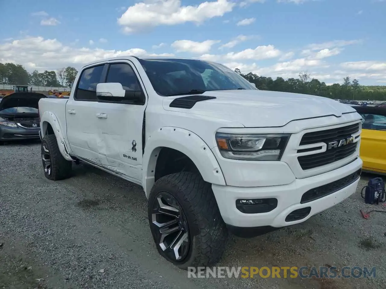 4 fotografías del automóvil dañado 1C6SRFFT8MN761491 RAM 1500 2021