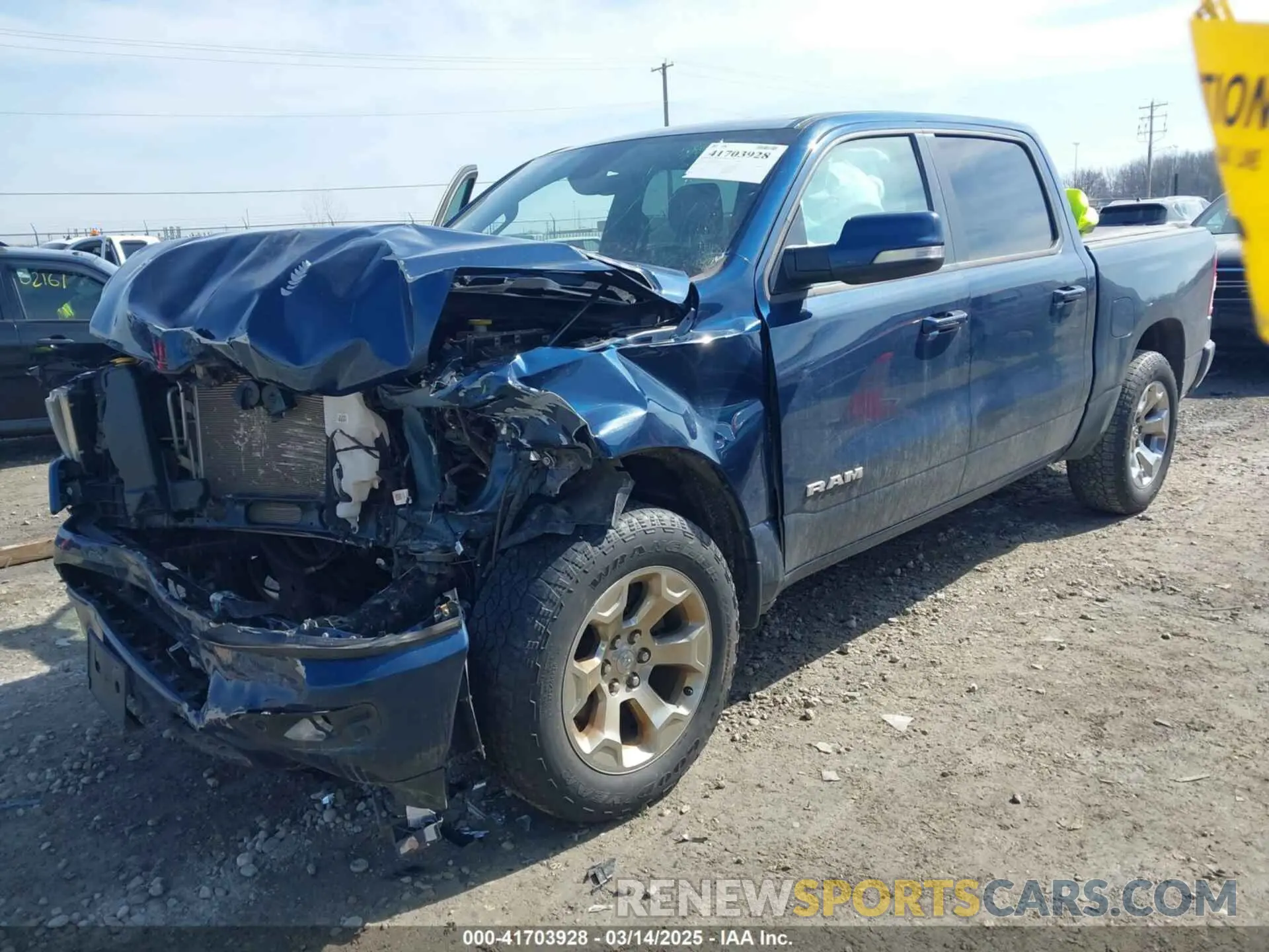 2 fotografías del automóvil dañado 1C6SRFFTXMN781077 RAM 1500 2021