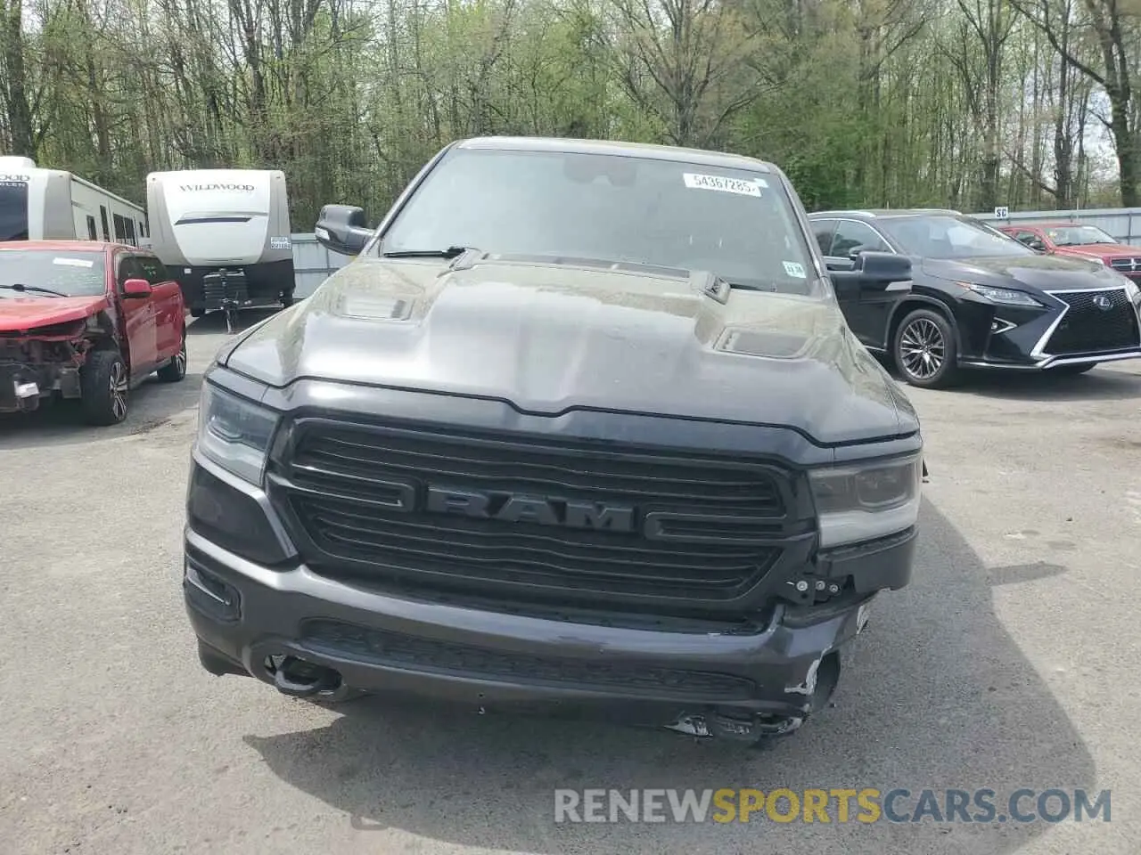 5 fotografías del automóvil dañado 1C6SRFJT4MN764069 RAM 1500 2021