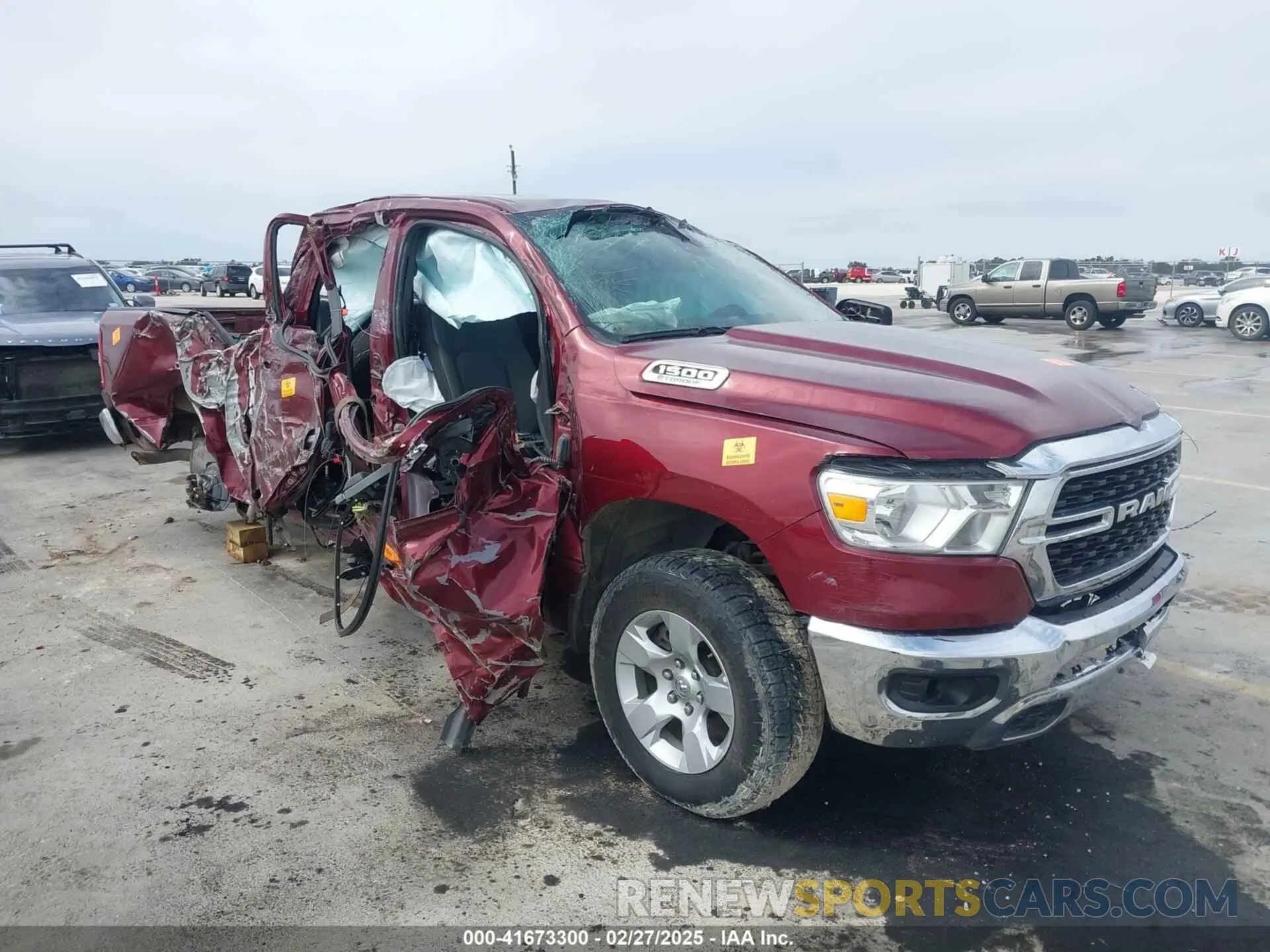 1 fotografías del automóvil dañado 1C6RREBG1NN382464 RAM 1500 2022