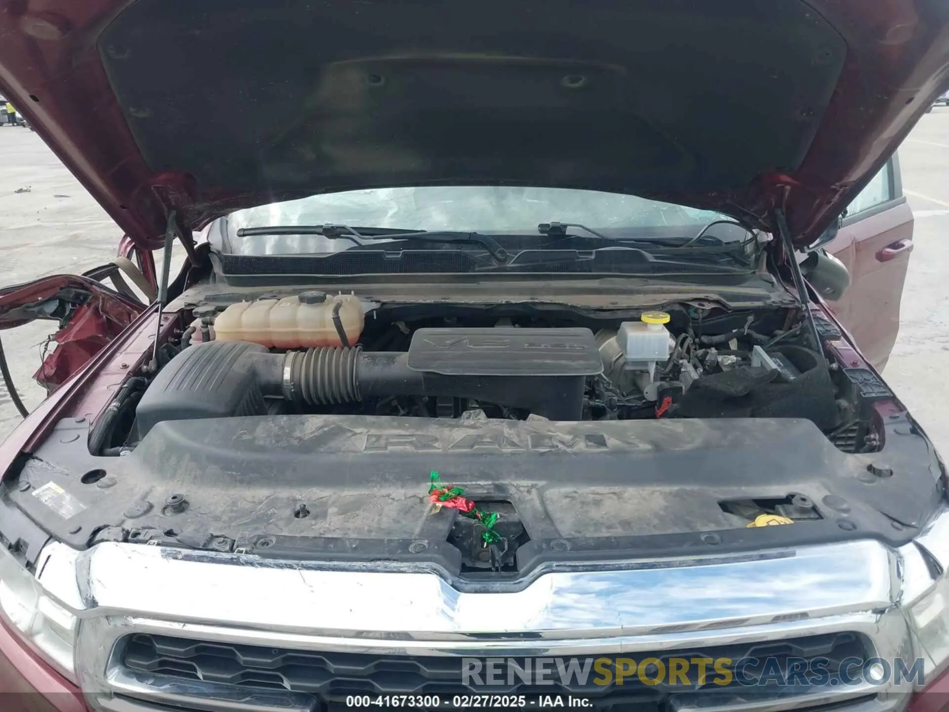 10 fotografías del automóvil dañado 1C6RREBG1NN382464 RAM 1500 2022