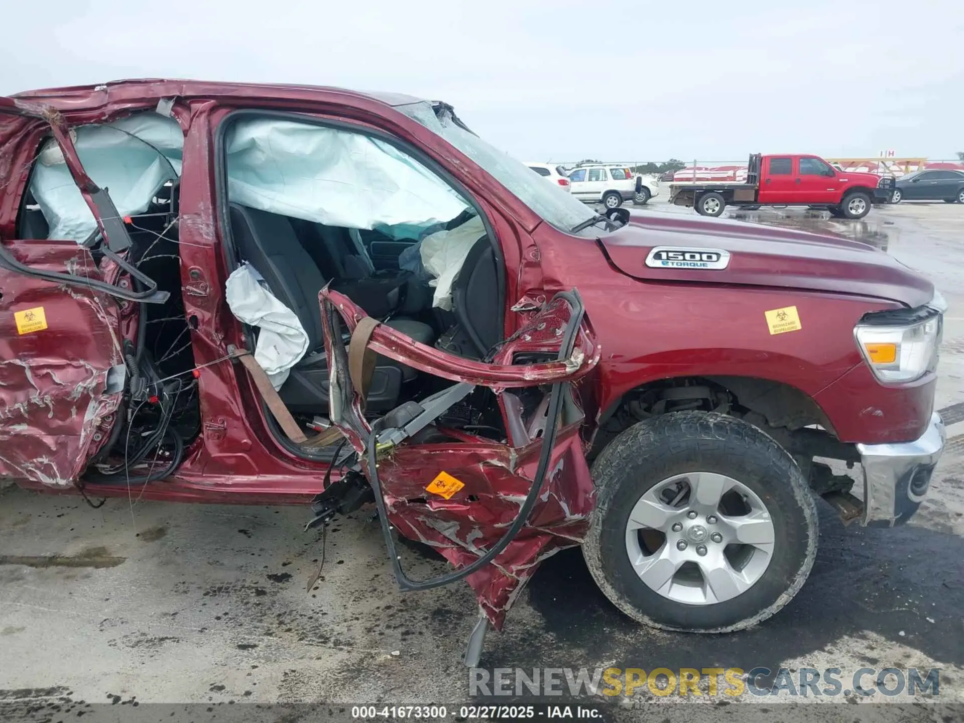 12 fotografías del automóvil dañado 1C6RREBG1NN382464 RAM 1500 2022