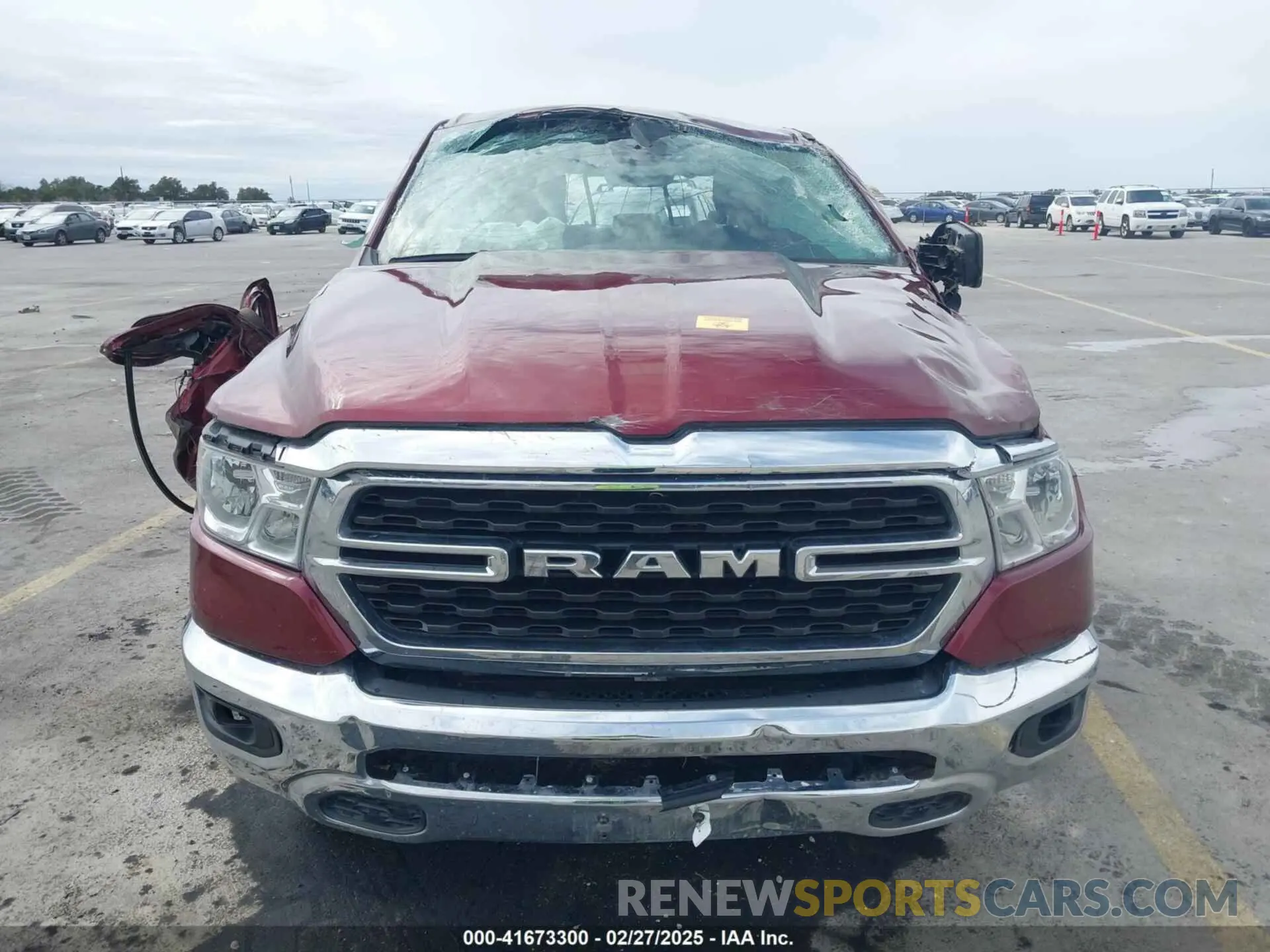 6 fotografías del automóvil dañado 1C6RREBG1NN382464 RAM 1500 2022