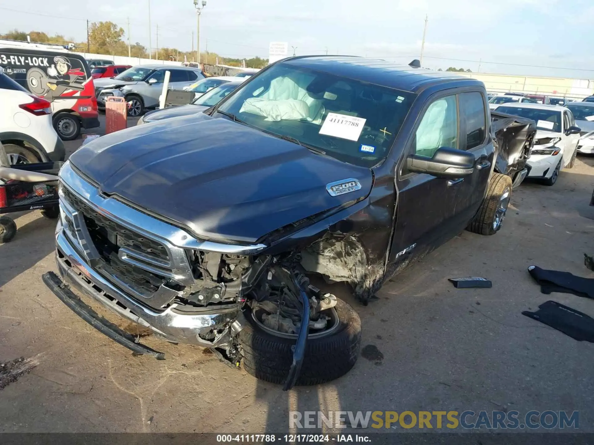 2 fotografías del automóvil dañado 1C6RREBTXNN152855 RAM 1500 2022