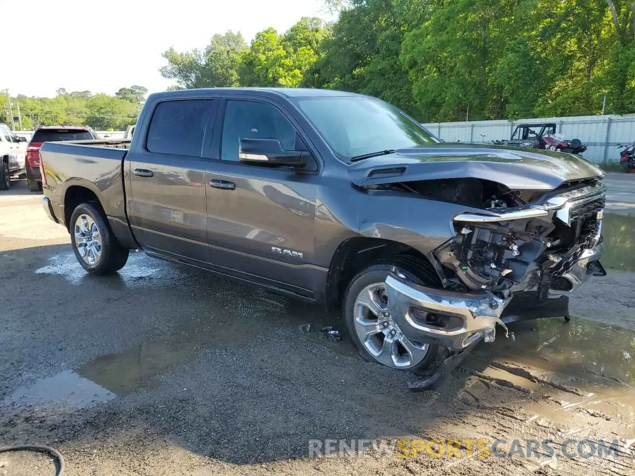 4 fotografías del automóvil dañado 1C6RREFT2NN173791 RAM 1500 2022