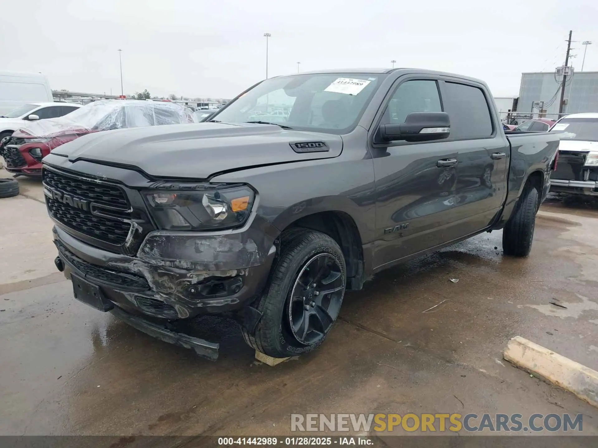 2 fotografías del automóvil dañado 1C6RREFT3NN387270 RAM 1500 2022
