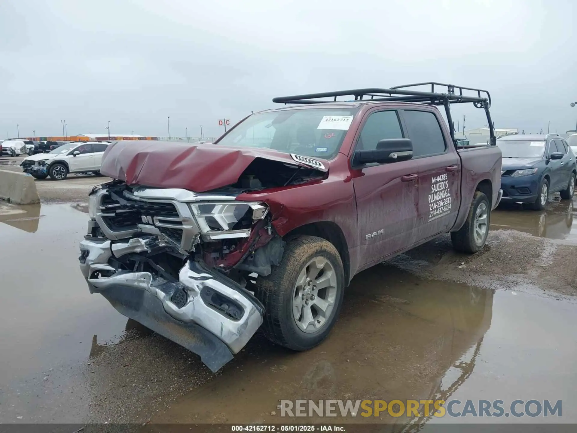 2 fotografías del automóvil dañado 1C6RREFT4NN119974 RAM 1500 2022