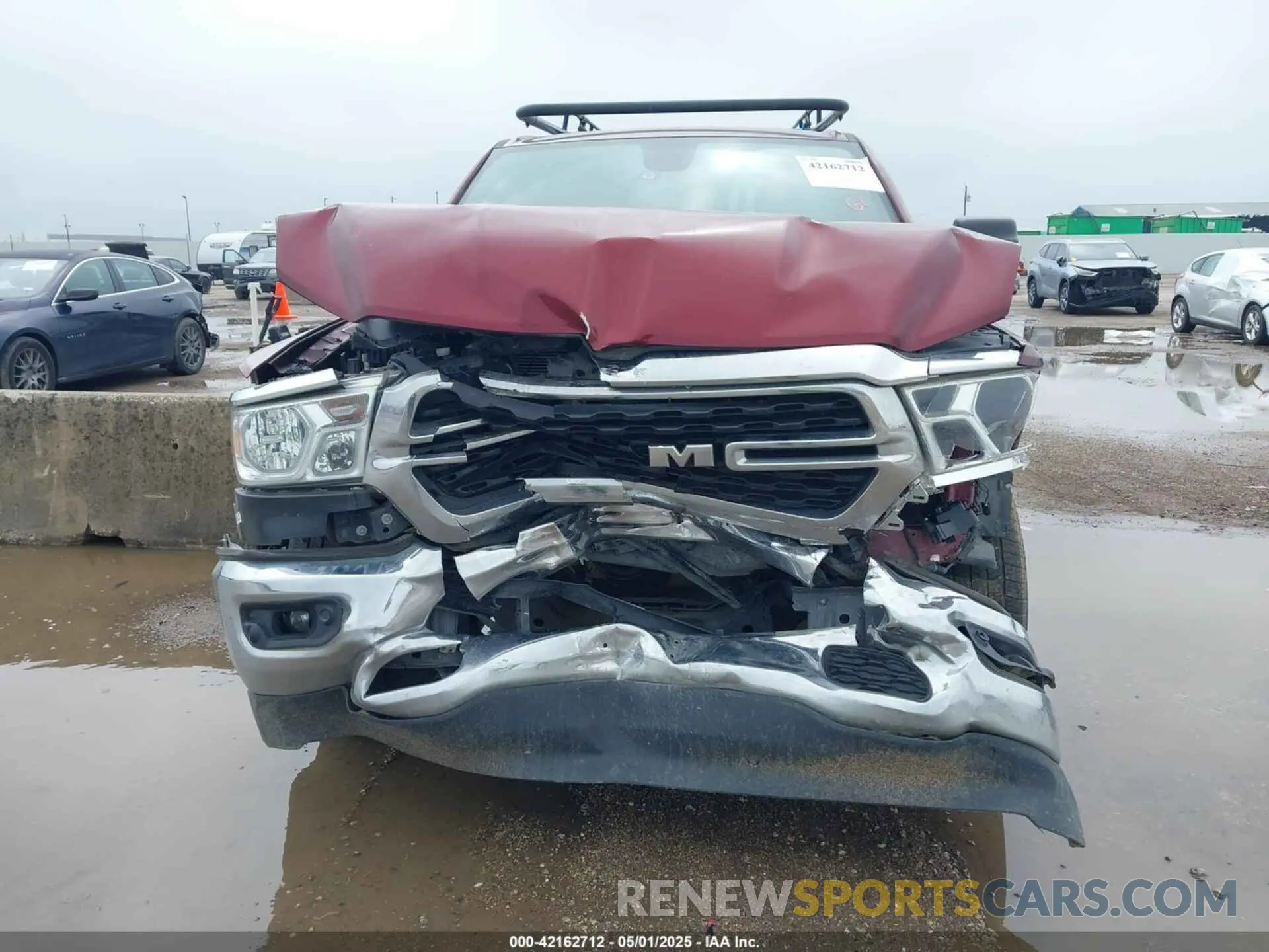 6 fotografías del automóvil dañado 1C6RREFT4NN119974 RAM 1500 2022