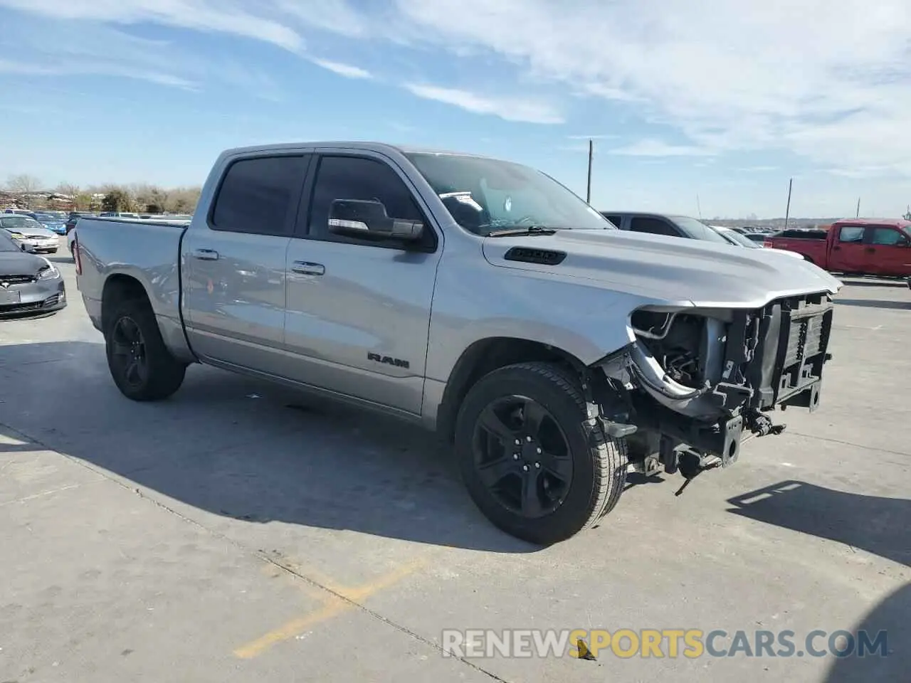 4 fotografías del automóvil dañado 1C6RREFT4NN277716 RAM 1500 2022