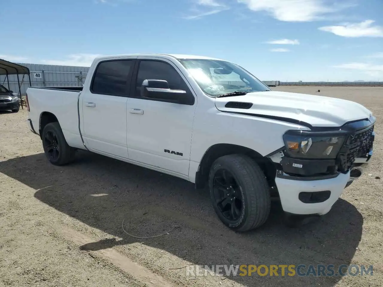 4 fotografías del automóvil dañado 1C6RREMTXNN408134 RAM 1500 2022