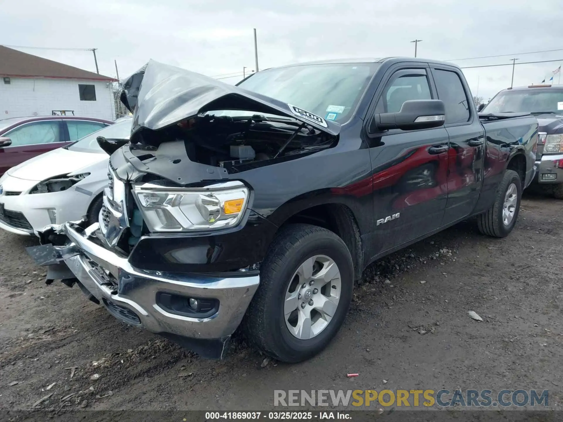 2 fotografías del automóvil dañado 1C6RRFBG6NN234588 RAM 1500 2022