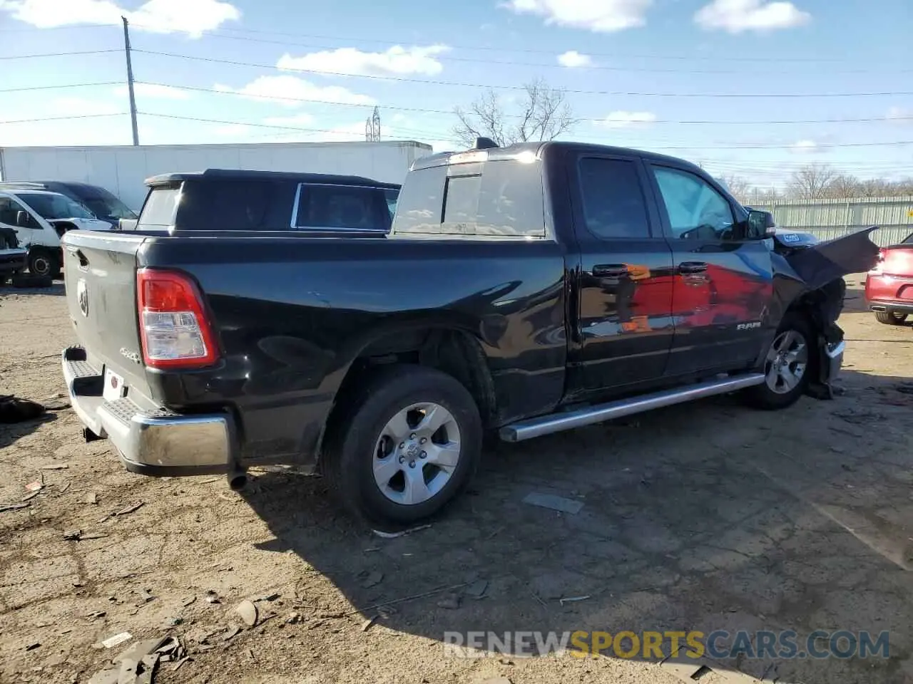 3 fotografías del automóvil dañado 1C6RRFBG6NN293365 RAM 1500 2022