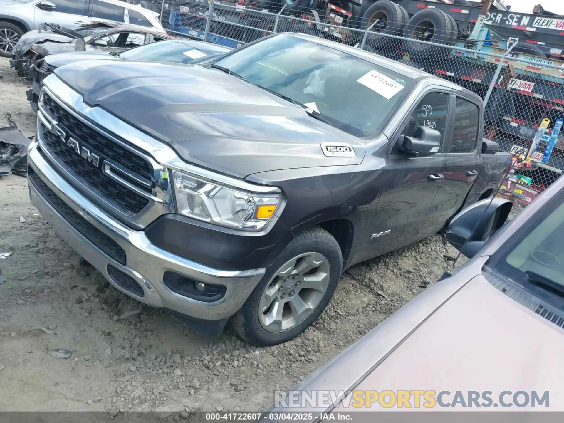 2 fotografías del automóvil dañado 1C6RRFFG2NN460699 RAM 1500 2022