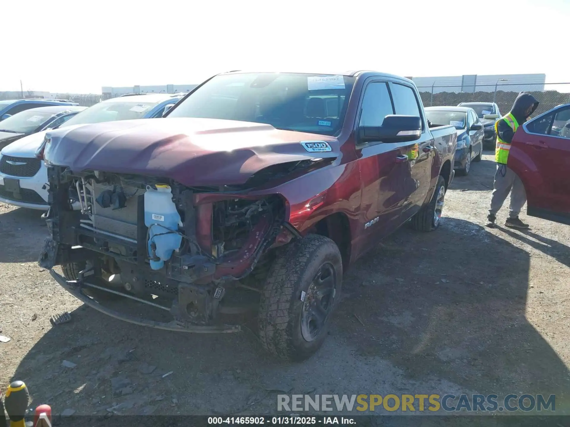 2 fotografías del automóvil dañado 1C6RRFFG5NN298325 RAM 1500 2022