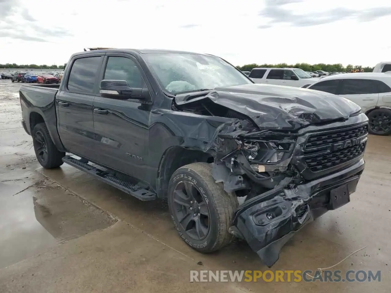 4 fotografías del automóvil dañado 1C6SRFFT1NN313174 RAM 1500 2022