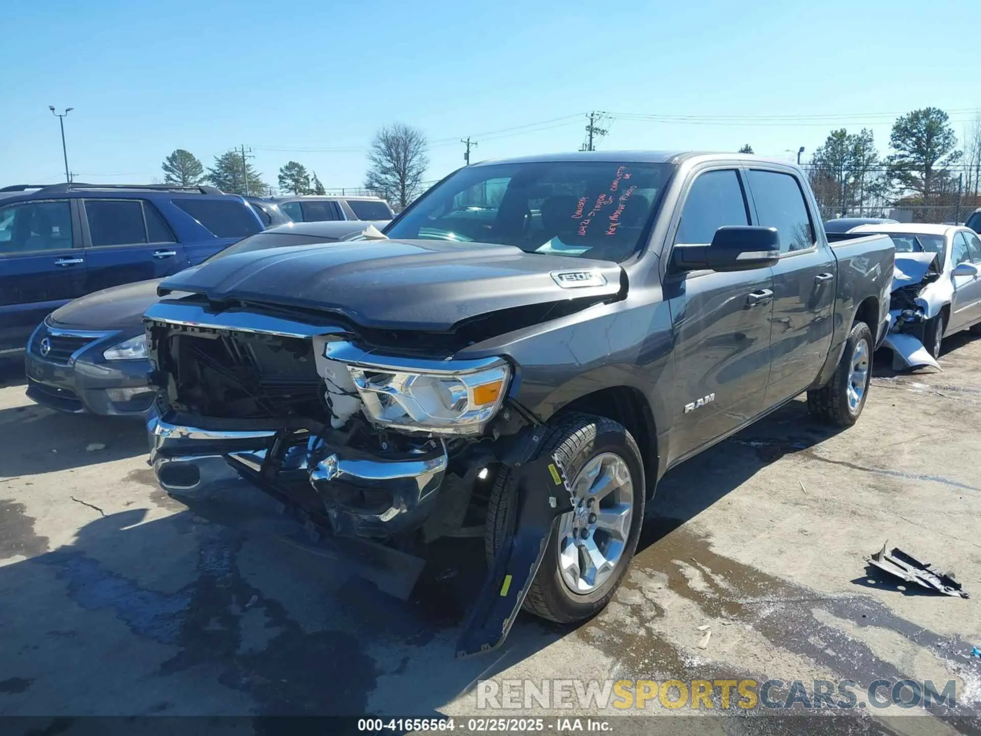 2 fotografías del automóvil dañado 1C6SRFFT4NN428027 RAM 1500 2022