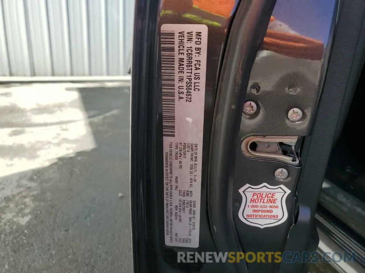 13 fotografías del automóvil dañado 1C6RR6TT1PS564672 RAM 1500 2023