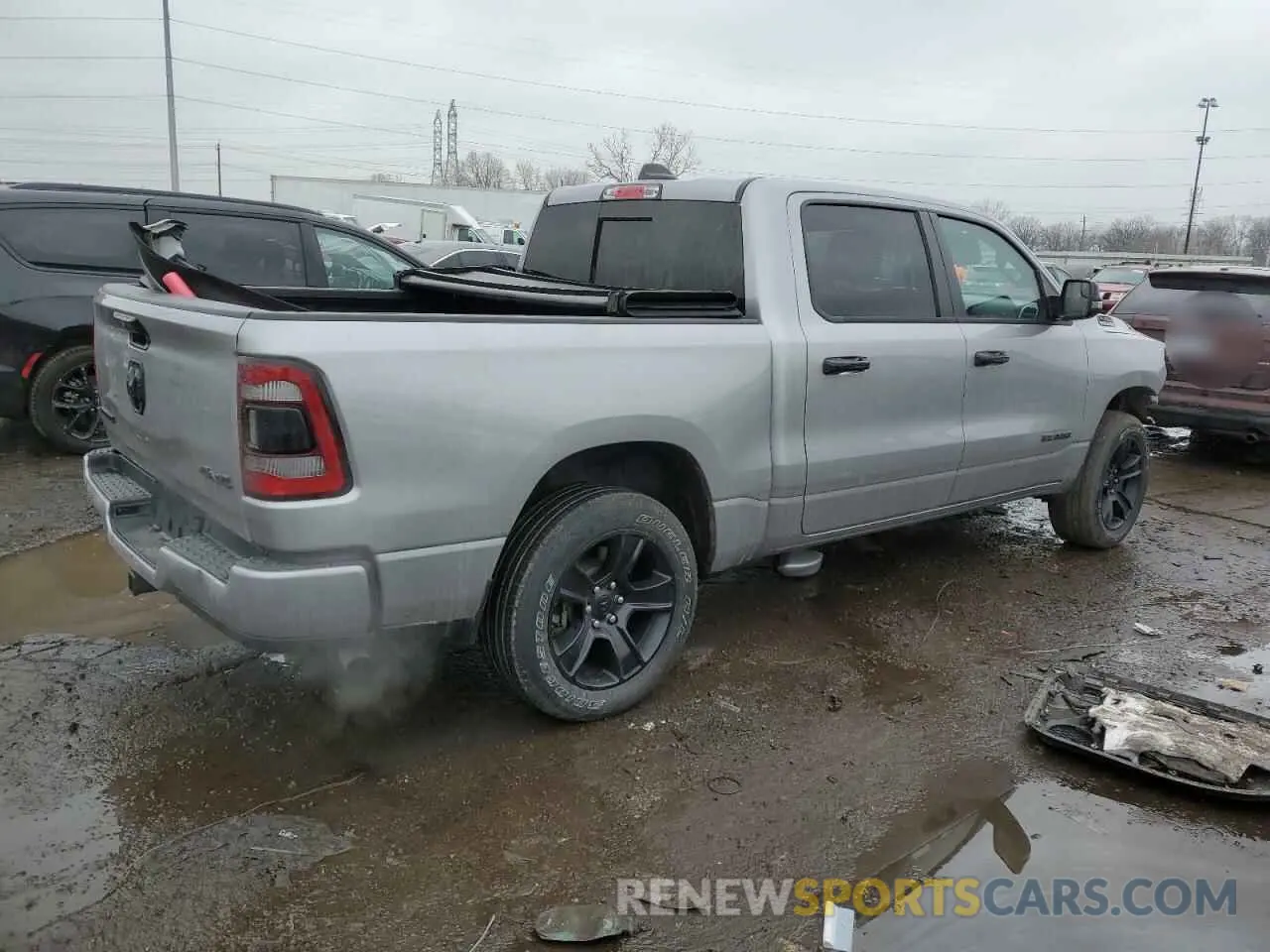 3 fotografías del automóvil dañado 1C6RRFFG1PN590654 RAM 1500 2023