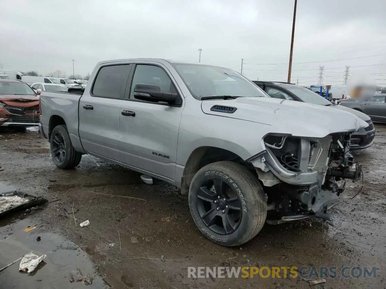 4 fotografías del automóvil dañado 1C6RRFFG1PN590654 RAM 1500 2023