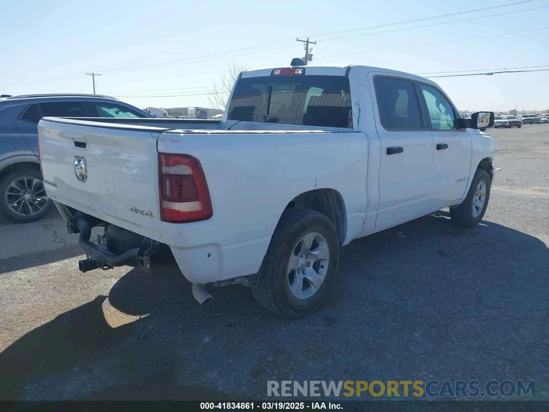 4 fotografías del automóvil dañado 1C6RRFFG5PN694533 RAM 1500 2023