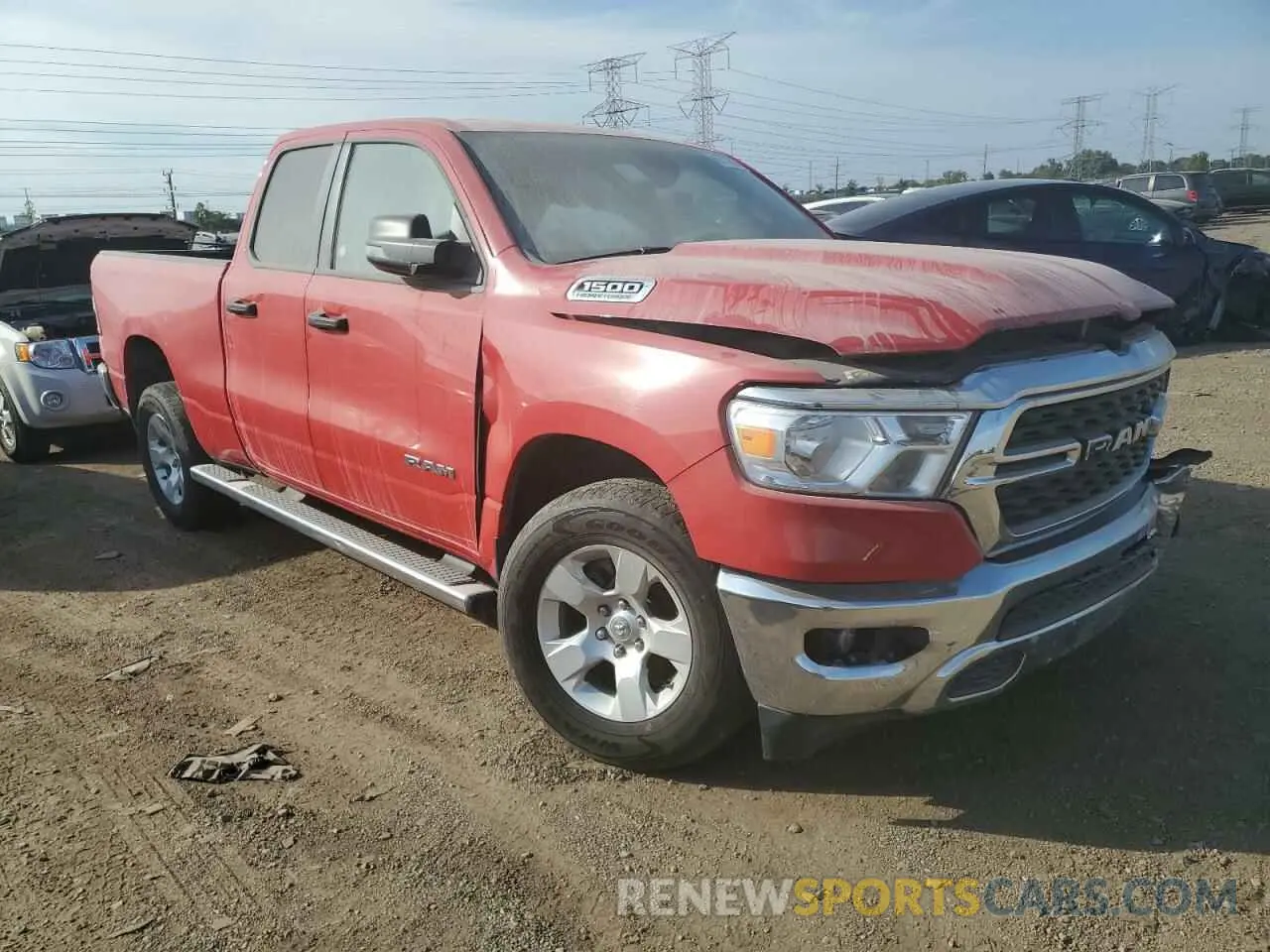 4 fotografías del automóvil dañado 1C6SRFBTXPN535513 RAM 1500 2023