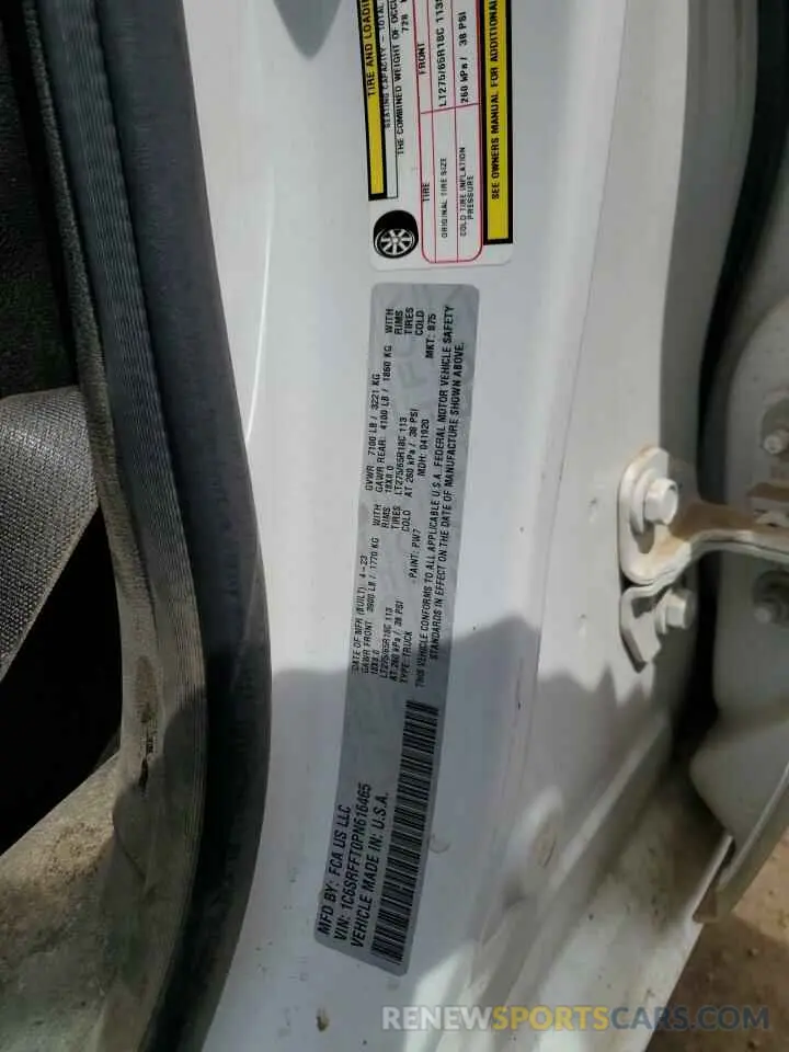 12 fotografías del automóvil dañado 1C6SRFFT0PN616465 RAM 1500 2023