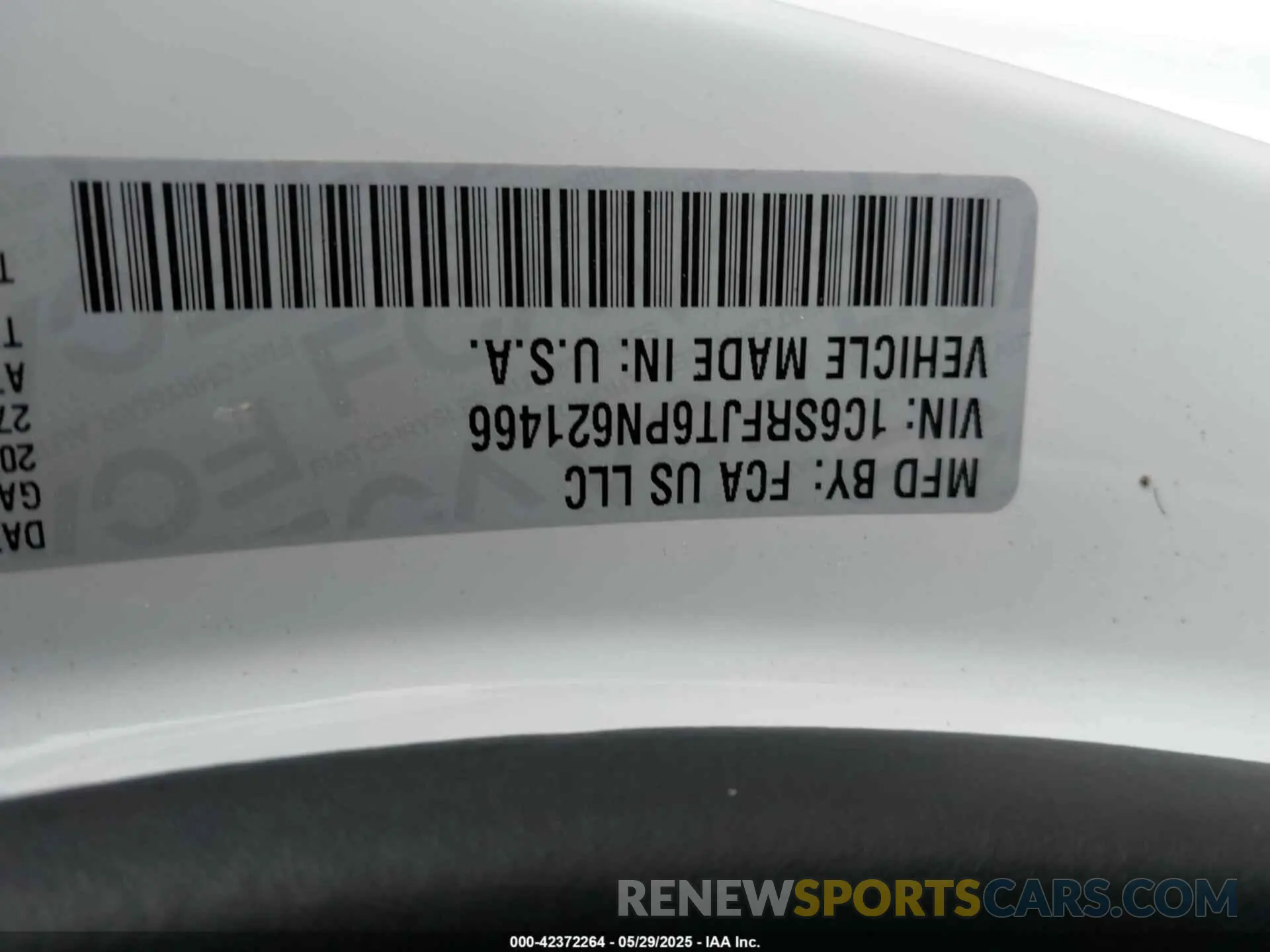 9 fotografías del automóvil dañado 1C6SRFJT6PN621466 RAM 1500 2023