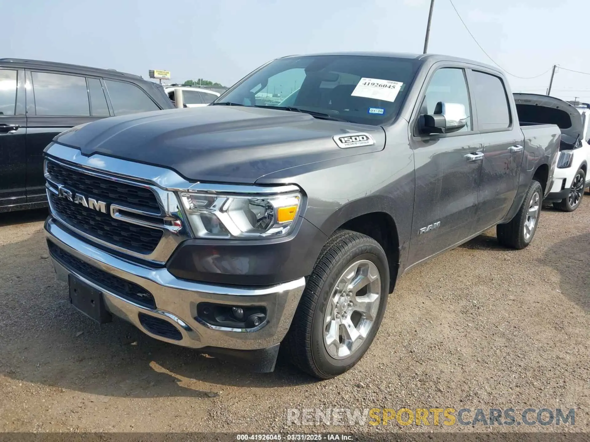 2 fotografías del automóvil dañado 1C6RREFT2RN122894 RAM 1500 2024