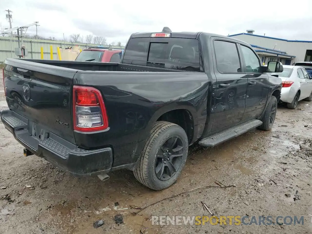 3 fotografías del automóvil dañado 1C6RRFFG1RN178284 RAM 1500 2024