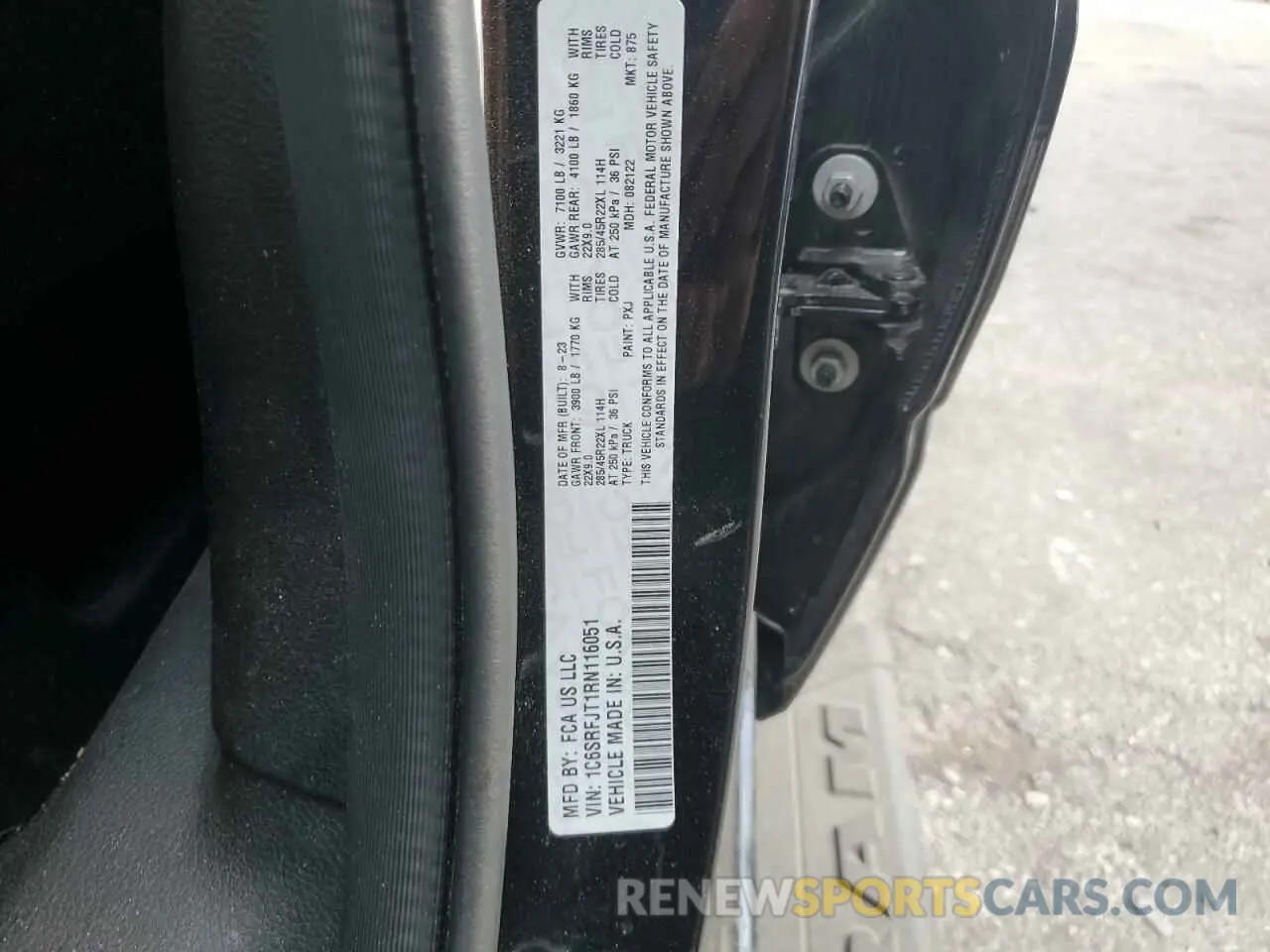 14 fotografías del automóvil dañado 1C6SRFJT1RN116051 RAM 1500 2024