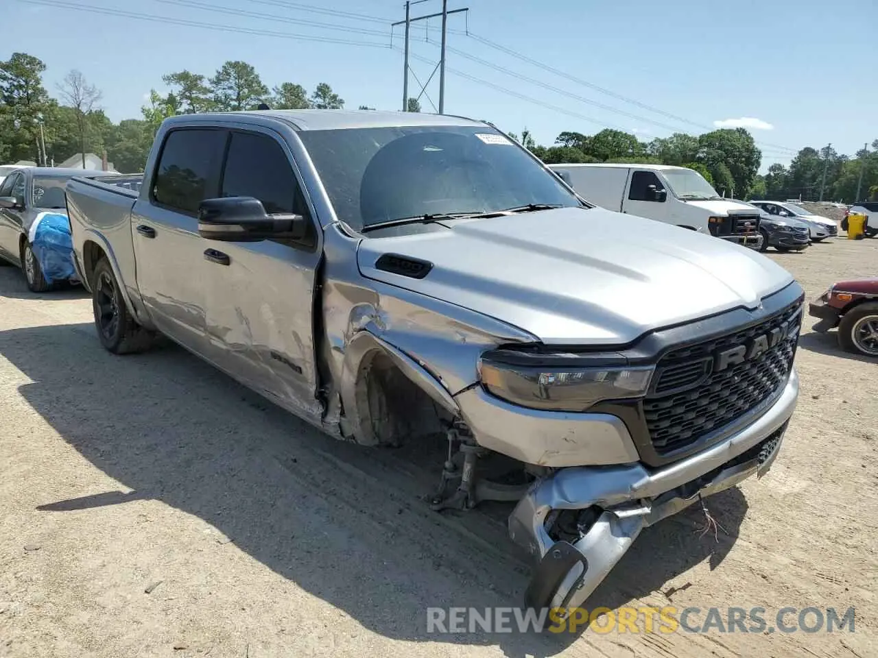 4 fotografías del automóvil dañado 1C6RREFP5SN590689 RAM 1500 2025