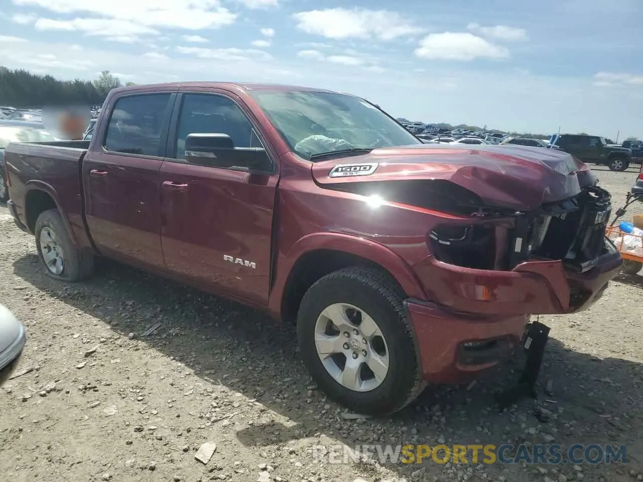 4 fotografías del automóvil dañado 1C6SRFFP2SN674492 RAM 1500 2025