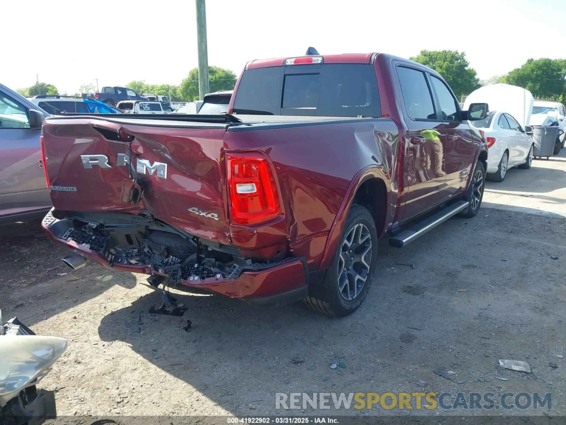 4 fotografías del automóvil dañado 1C6SRFJP0SN510312 RAM 1500 2025