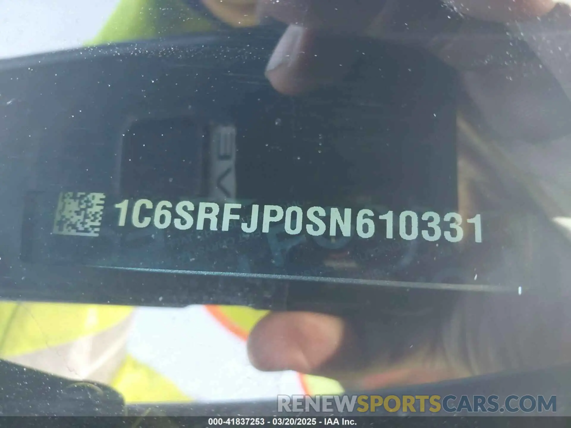 9 fotografías del automóvil dañado 1C6SRFJP0SN610331 RAM 1500 2025