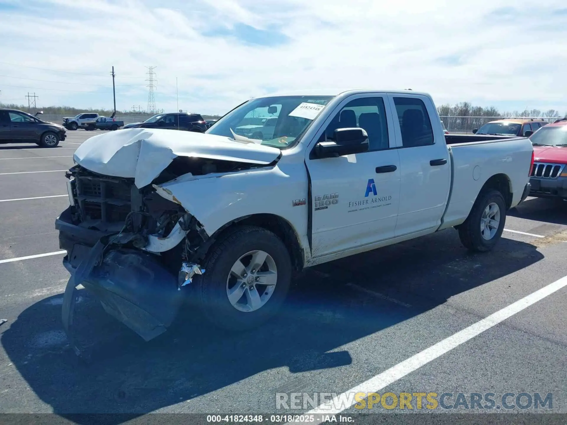 2 fotografías del automóvil dañado 1C6RR7FT5NS250019 RAM 1500 CLASSIC 2022
