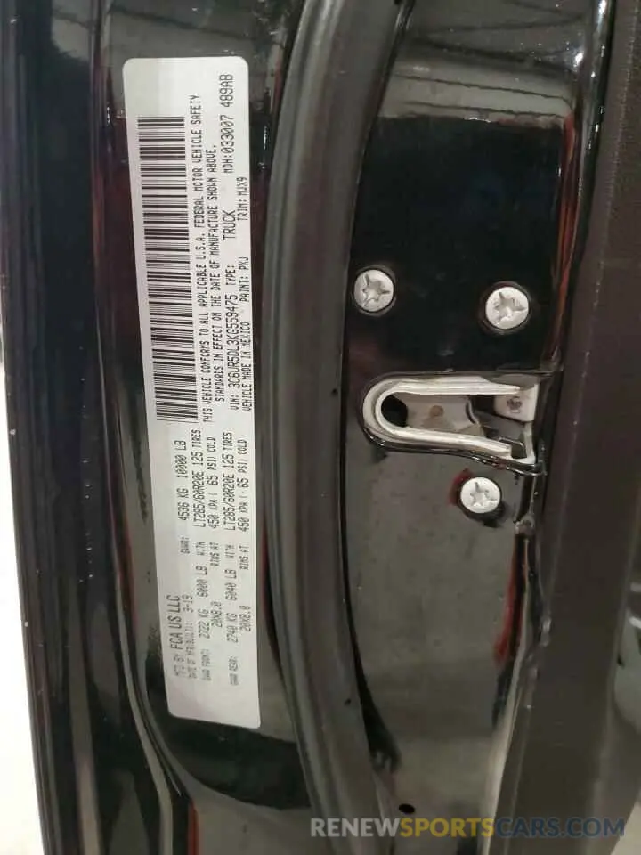 13 fotografías del automóvil dañado 3C6UR5DL3KG559475 RAM 2500 2019