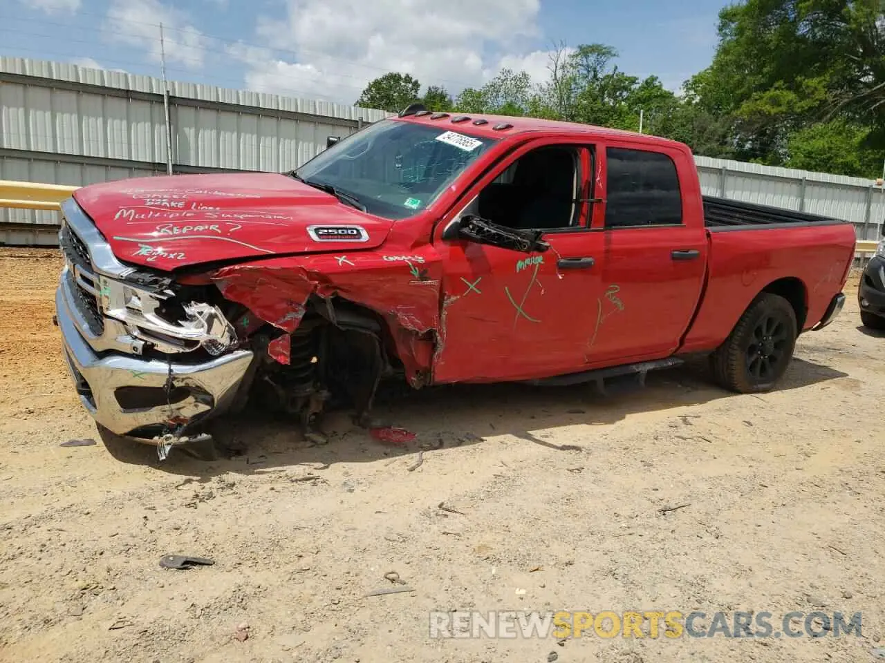 1 fotografías del automóvil dañado 3C6UR5CL0LG303331 RAM 2500 2020