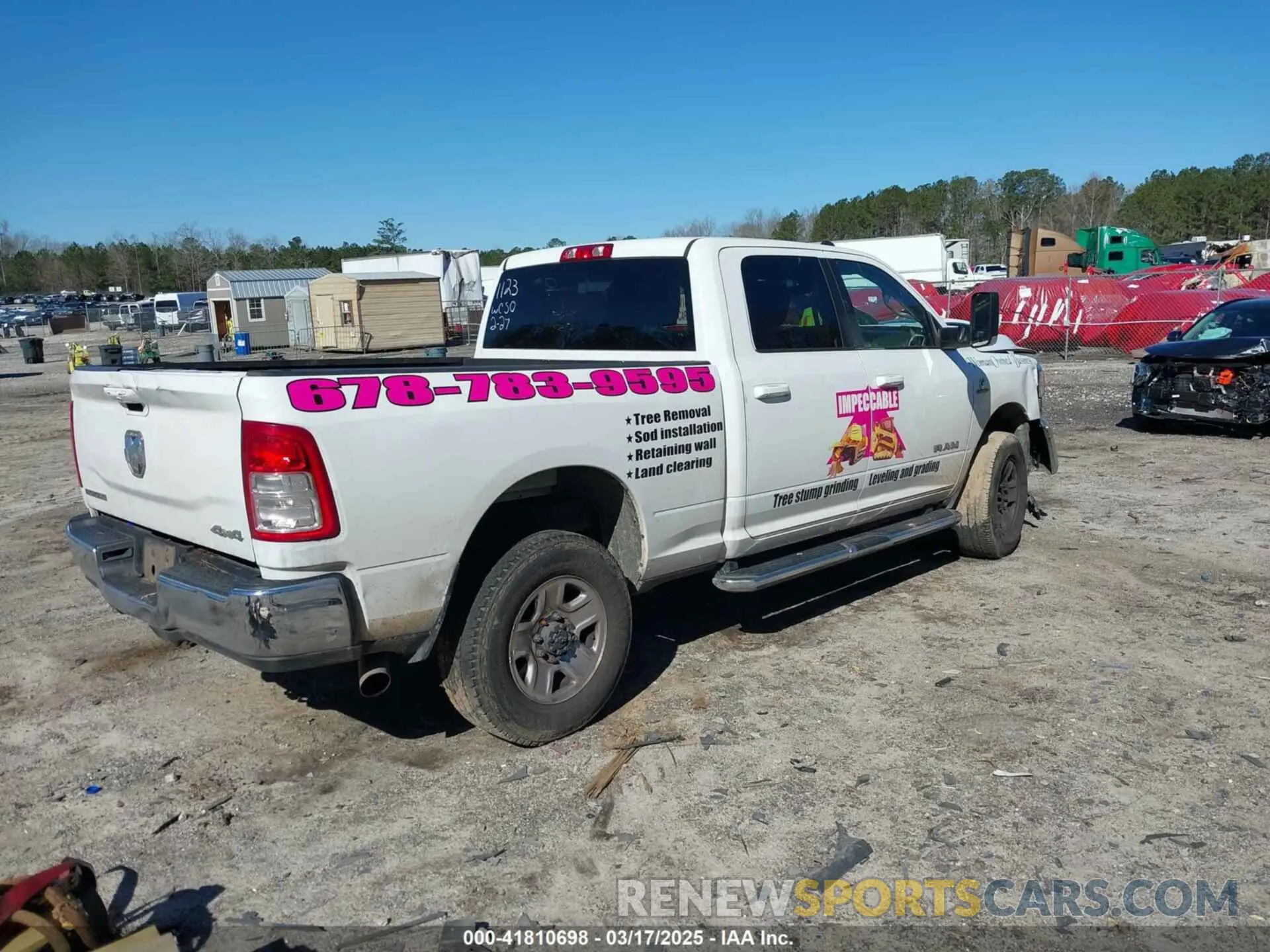 4 fotografías del automóvil dañado 3C6UR5DL6LG141123 RAM 2500 2020