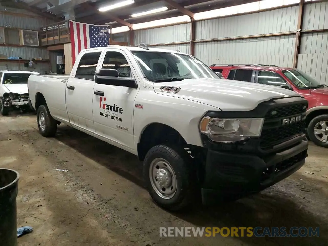 4 fotografías del automóvil dañado 3C6UR5HJXNG321071 RAM 2500 2022