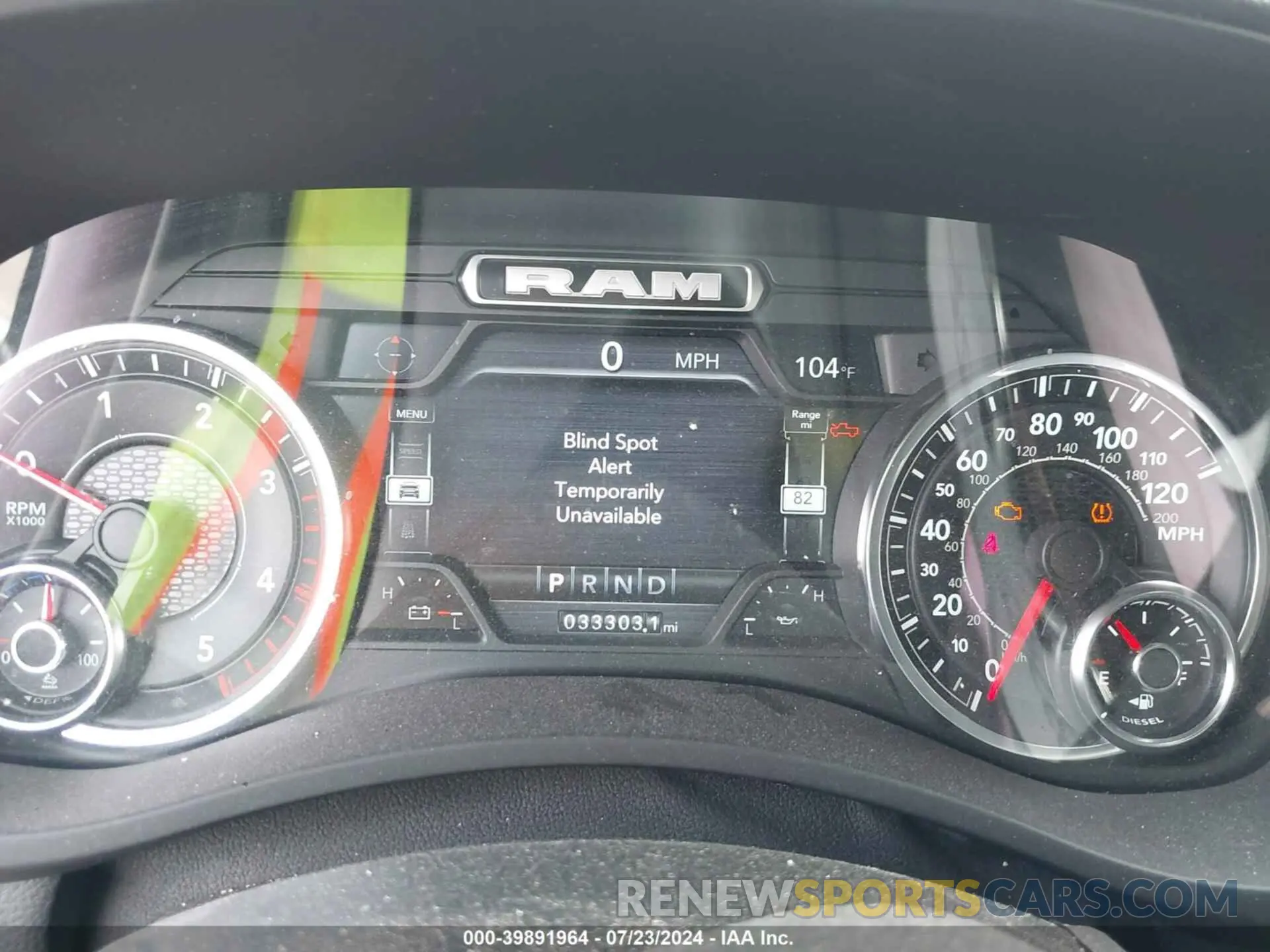 7 fotografías del automóvil dañado 3C6UR5FL3PG553812 RAM 2500 2023