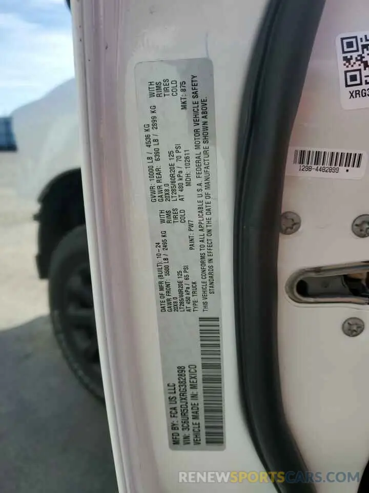 13 fotografías del automóvil dañado 3C6UR5DJXRG382898 RAM 2500 2024